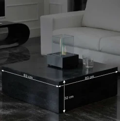 Stein Couchtisch Luvega in Schwarz^Wohnen Outlet