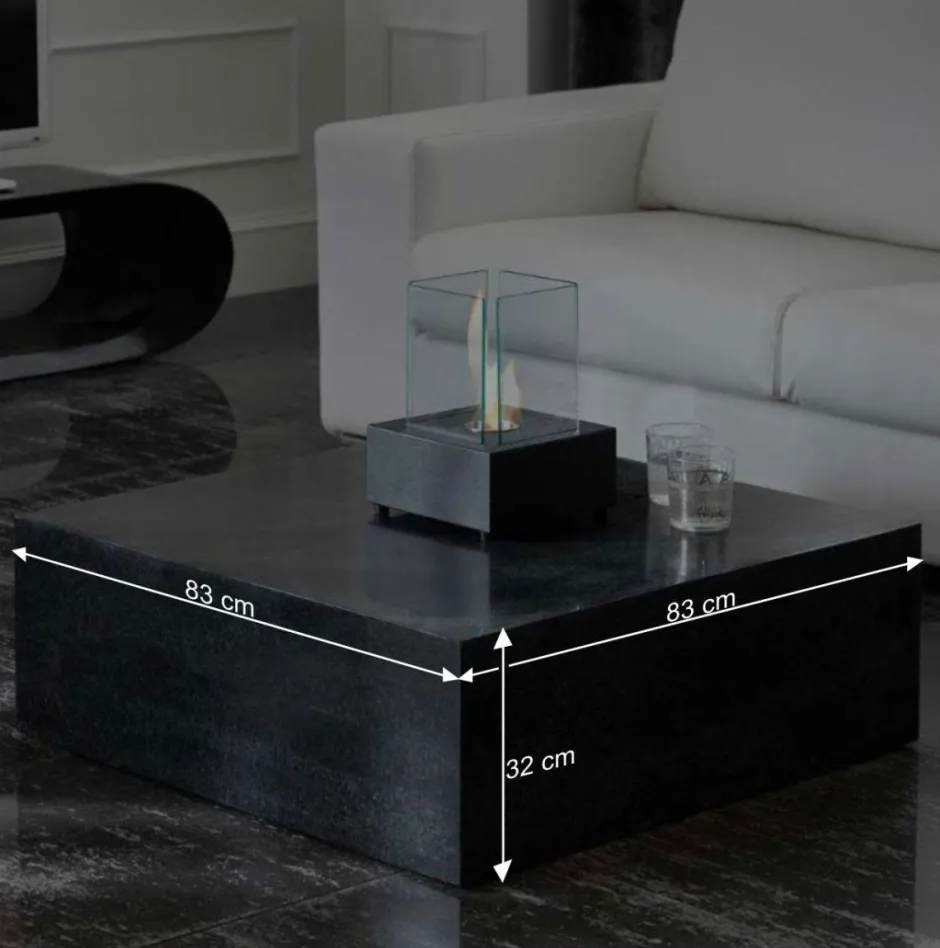 Stein Couchtisch Luvega in Schwarz^Wohnen Outlet