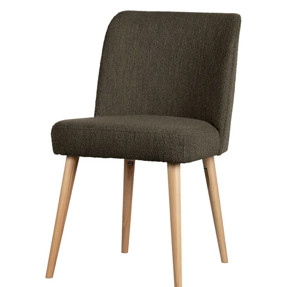 Stühle aus braunem Boucle Stoff - Convilla (2er Set)^Wohnen Sale