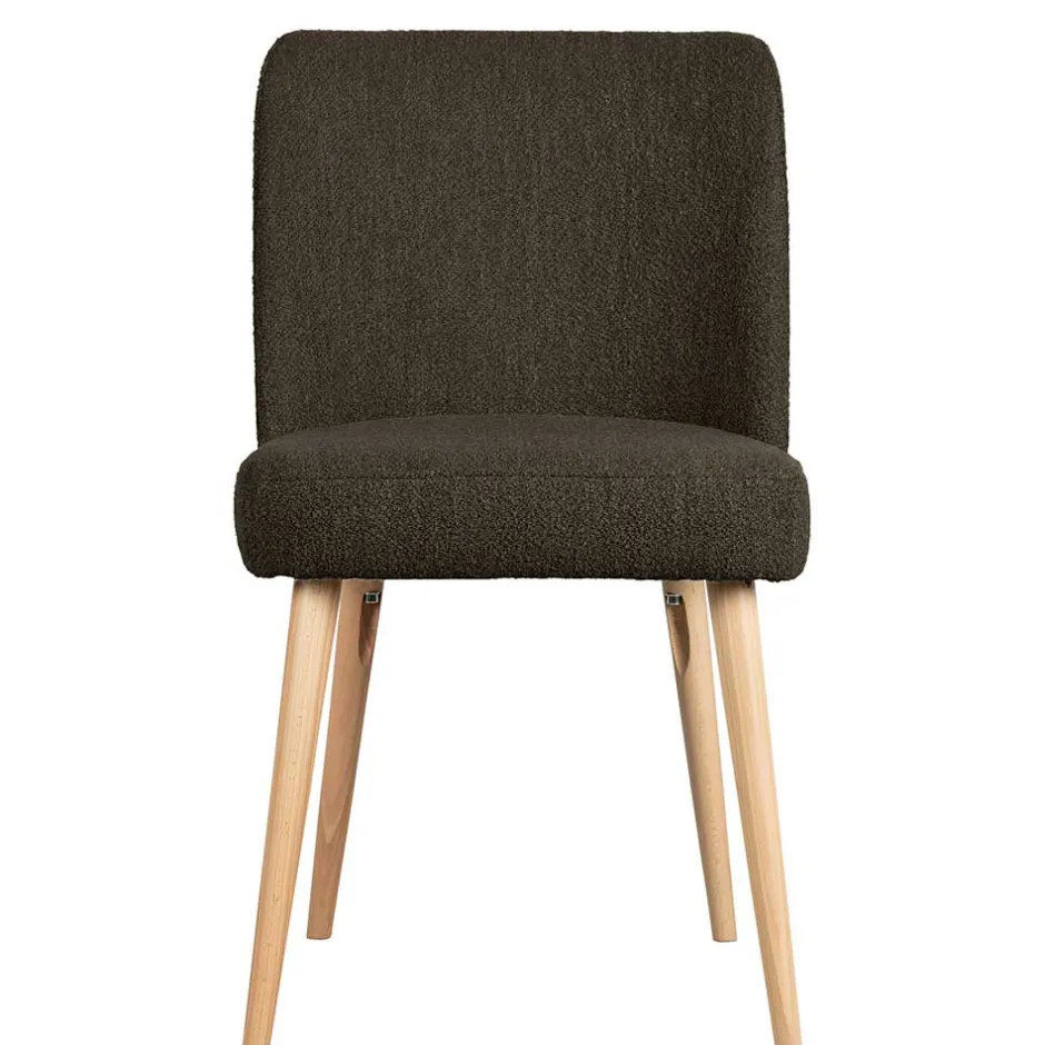 Stühle aus braunem Boucle Stoff - Convilla (2er Set)^Wohnen Sale