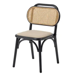 Wohnen Stühle aus Ulme & Rattan & Stoff - Boxtan (2er Set)