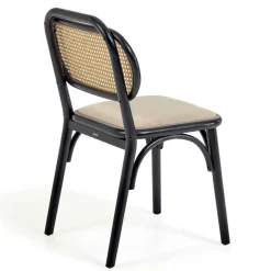 Wohnen Stühle aus Ulme & Rattan & Stoff - Boxtan (2er Set)