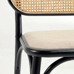 Wohnen Stühle aus Ulme & Rattan & Stoff - Boxtan (2er Set)