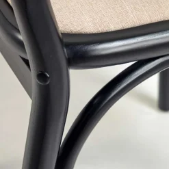 Wohnen Stühle aus Ulme & Rattan & Stoff - Boxtan (2er Set)