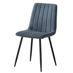 Wohnen Stühle in Blaugrau und Schwarz - Filio (4er Set)