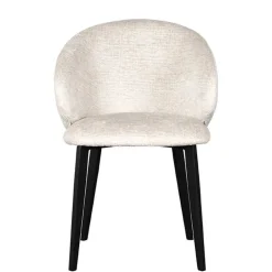 Wohnen Stühle in Cremeweiß Struktursamt - Levetreal (2er Set)