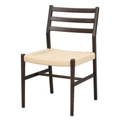 Wohnen Stühle in Eiche Dunkel und Beige - Sabina (2er Set)