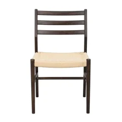 Wohnen Stühle in Eiche Dunkel und Beige - Sabina (2er Set)