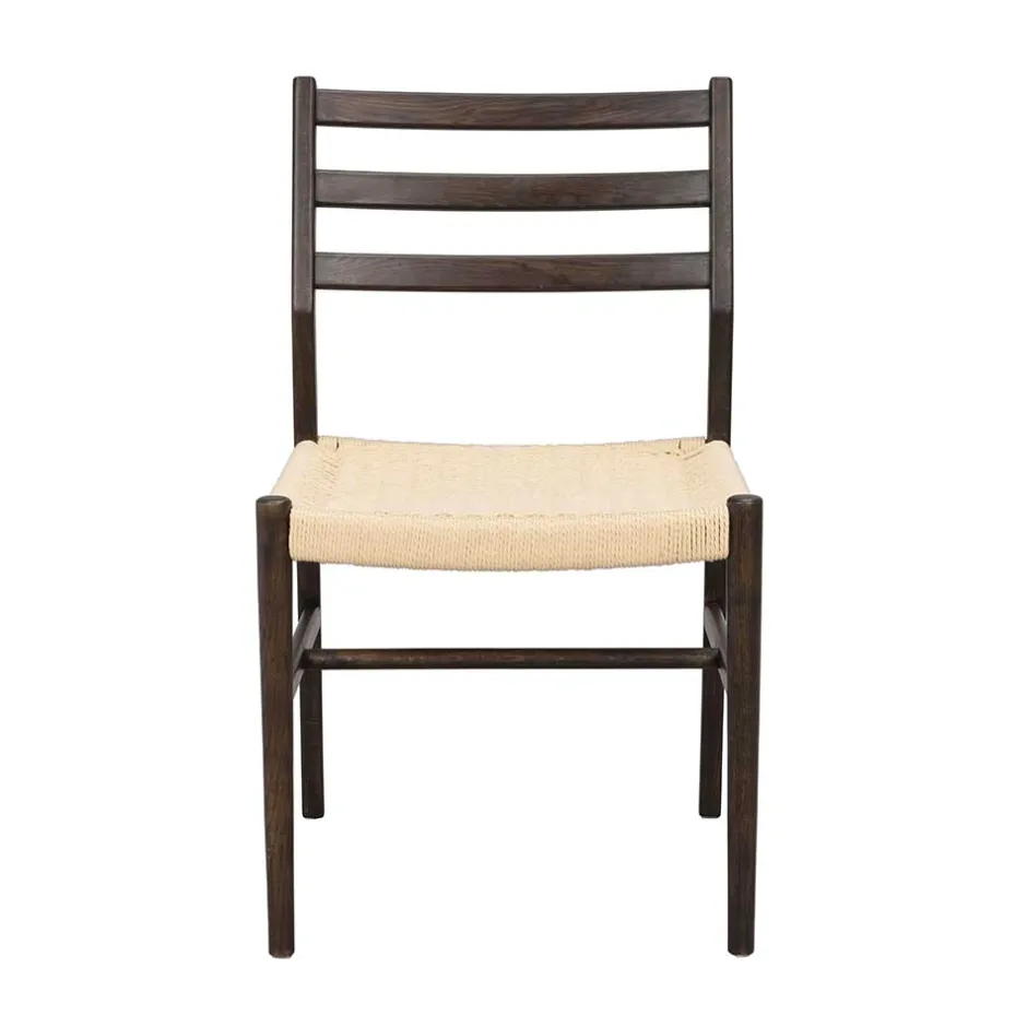 Wohnen Stühle in Eiche Dunkel und Beige - Sabina (2er Set)