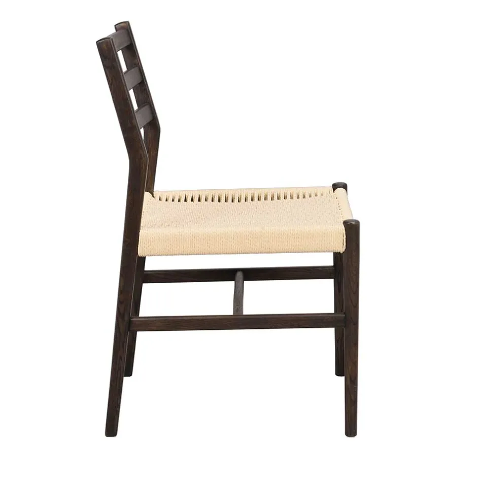 Wohnen Stühle in Eiche Dunkel und Beige - Sabina (2er Set)