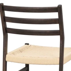 Wohnen Stühle in Eiche Dunkel und Beige - Sabina (2er Set)