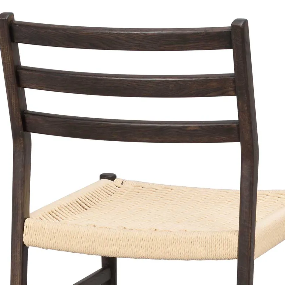 Wohnen Stühle in Eiche Dunkel und Beige - Sabina (2er Set)