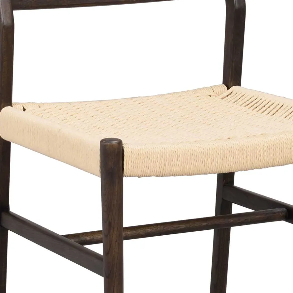 Wohnen Stühle in Eiche Dunkel und Beige - Sabina (2er Set)