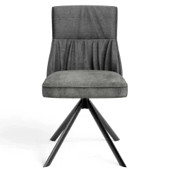 Wohnen Stühle mit Federkern in Anthrazit - Markos (2er Set)