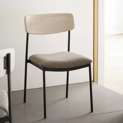 Stühle mit Polstersitz in Beige - Gora (2er Set)^Wohnen Discount