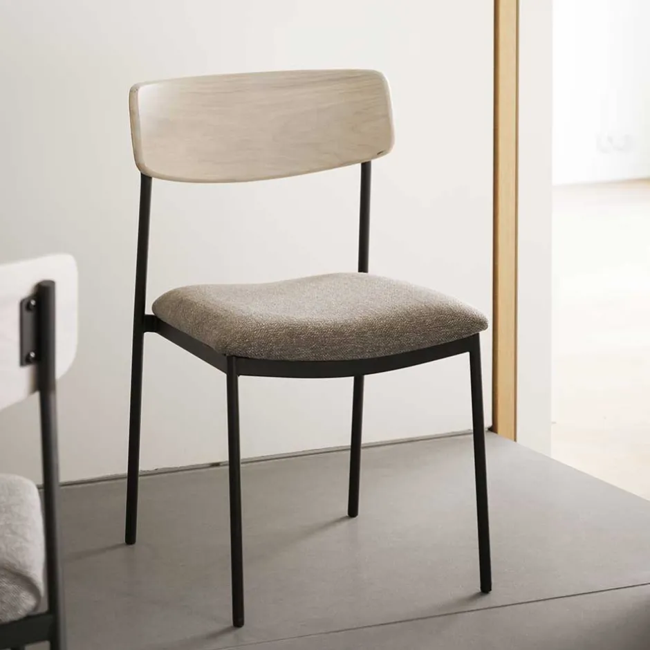 Stühle mit Polstersitz in Beige - Gora (2er Set)^Wohnen Discount