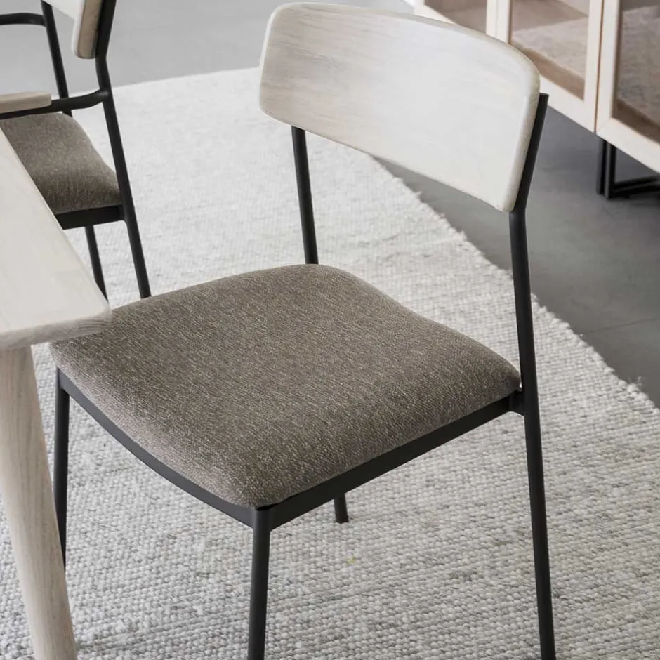 Stühle mit Polstersitz in Beige - Gora (2er Set)^Wohnen Discount