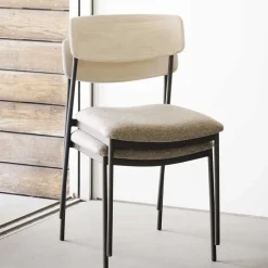 Stühle mit Polstersitz in Beige - Gora (2er Set)^Wohnen Discount