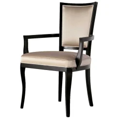 Wohnen Stilvoller Armlehnenstuhl in Beige Stoff - Susi