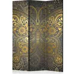 Stilvoller Paravent in Gold Grau - Mataral^Wohnen