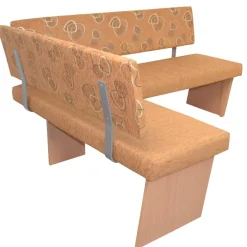 Stoff Eckbank in Braun und Buche Natur - Taranta^Wohnen Sale