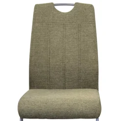 Wohnen Stoff Freischwinger Stühle in Oliv Grün - Maximo (4er Set)