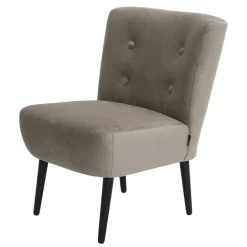 Wohnen Stoff Sessel ohne Armlehnen in Beigegrau - Filax