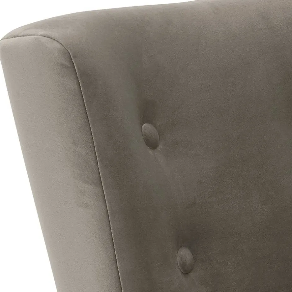 Wohnen Stoff Sessel ohne Armlehnen in Beigegrau - Filax