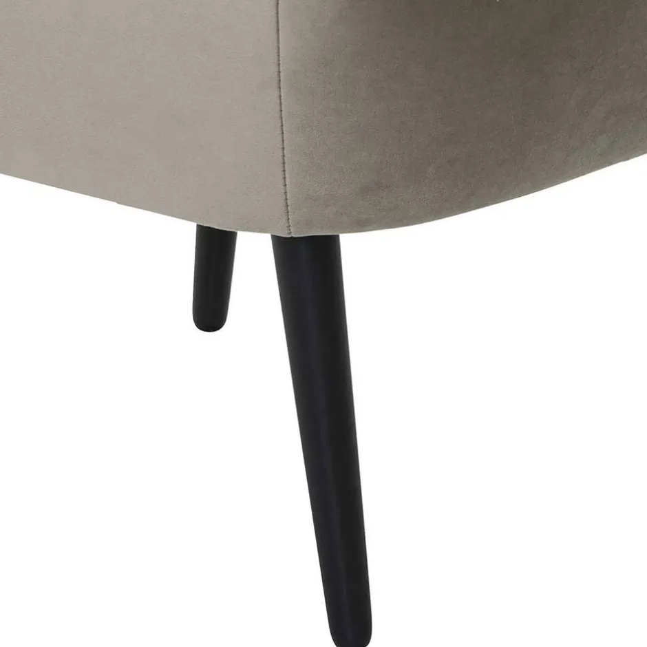 Wohnen Stoff Sessel ohne Armlehnen in Beigegrau - Filax