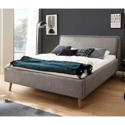 Stoffbett im Skandinavischen Stil in Grau - Cepter^Wohnen Discount