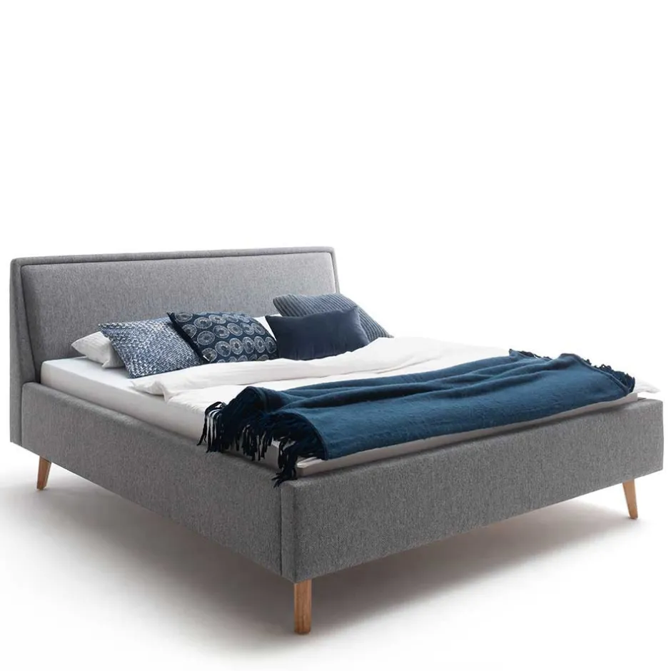 Stoffbett im Skandinavischen Stil in Grau - Cepter^Wohnen Discount