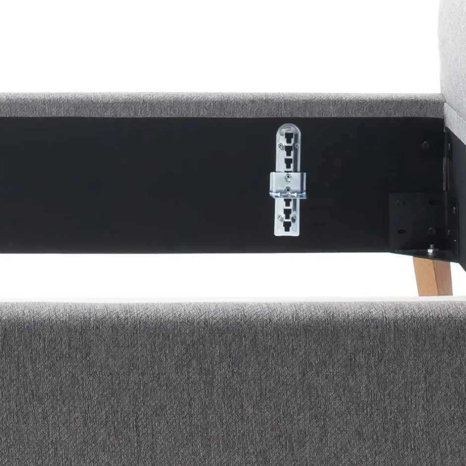 Stoffbett im Skandinavischen Stil in Grau - Cepter^Wohnen Discount