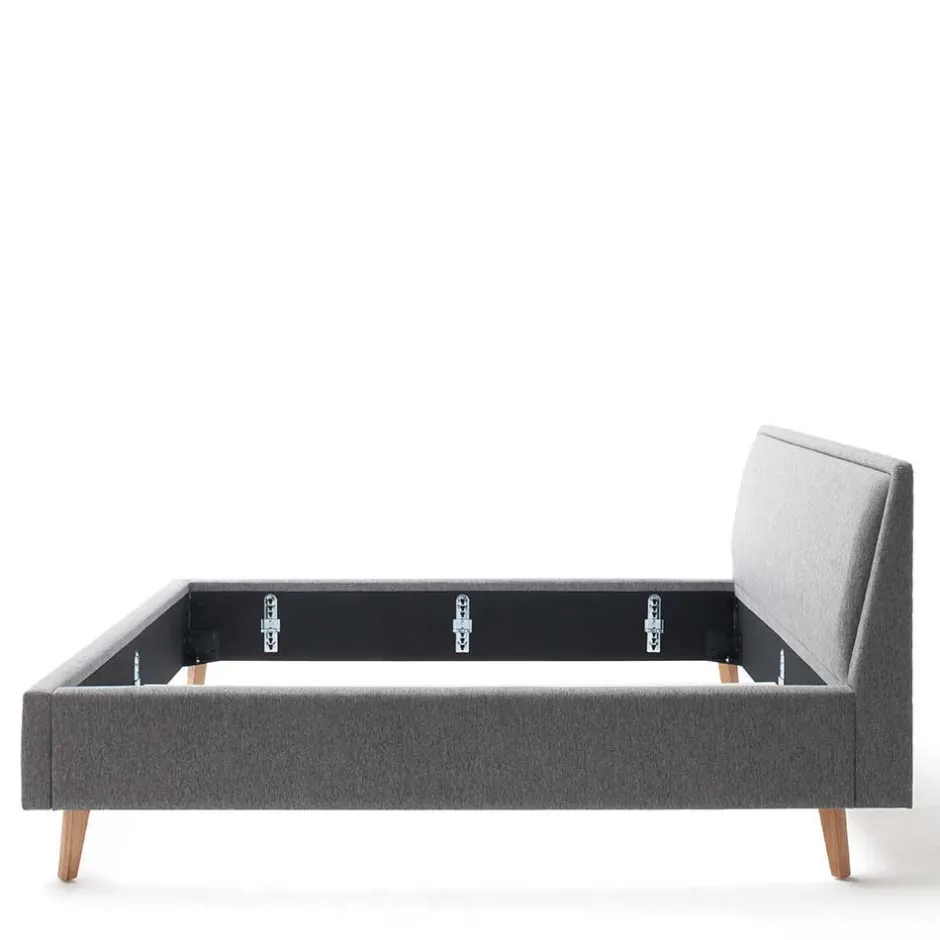 Stoffbett im Skandinavischen Stil in Grau - Cepter^Wohnen Discount