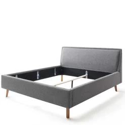 Stoffbett im Skandinavischen Stil in Grau - Cepter^Wohnen Discount