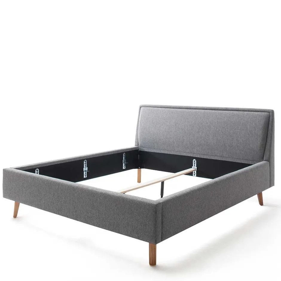 Stoffbett im Skandinavischen Stil in Grau - Cepter^Wohnen Discount