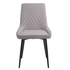 Wohnen Stoffstühle in hellem Grau - Manchester (2er Set)