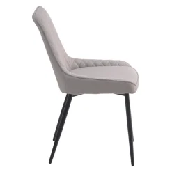 Wohnen Stoffstühle in hellem Grau - Manchester (2er Set)