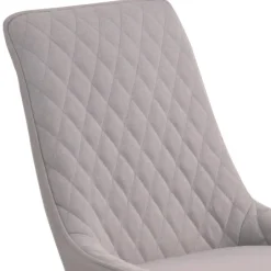 Wohnen Stoffstühle in hellem Grau - Manchester (2er Set)