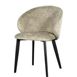 Wohnen Struktursamt Polsterstühle in Beige - Hakamo (2er Set)