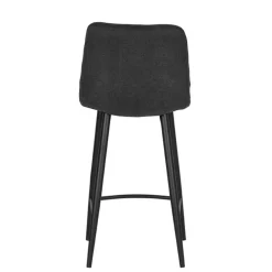 Wohnen Strukturstoff Barstühle in Anthrazit - Gastruna (2er Set)