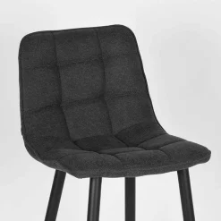 Wohnen Strukturstoff Barstühle in Anthrazit - Gastruna (2er Set)