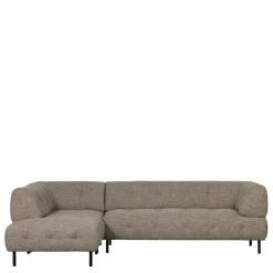 Wohnen Strukturstoff Eckcouch in Hellbraun - Hyponios