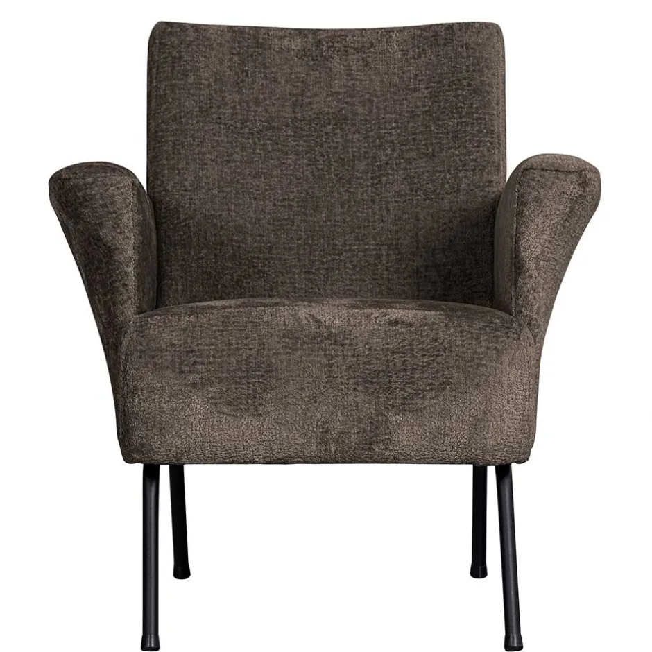 Wohnen Strukturstoff Sessel in Graubraun - Lorenaru
