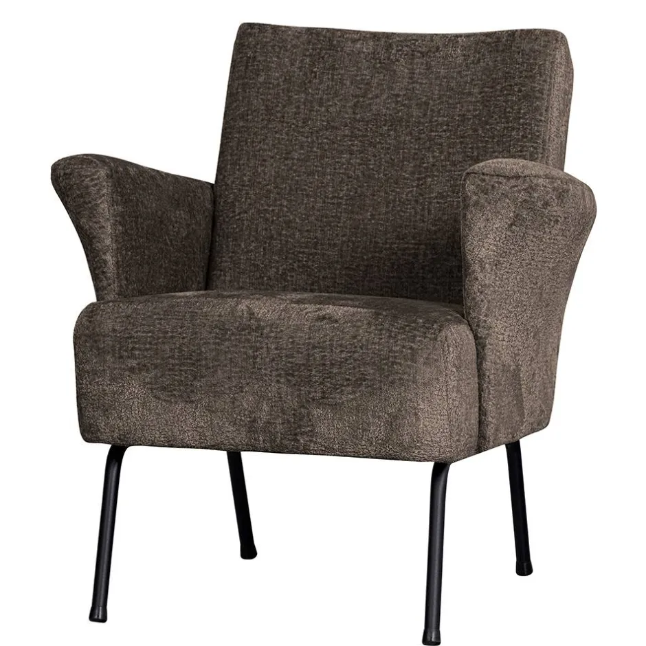 Wohnen Strukturstoff Sessel in Graubraun - Lorenaru