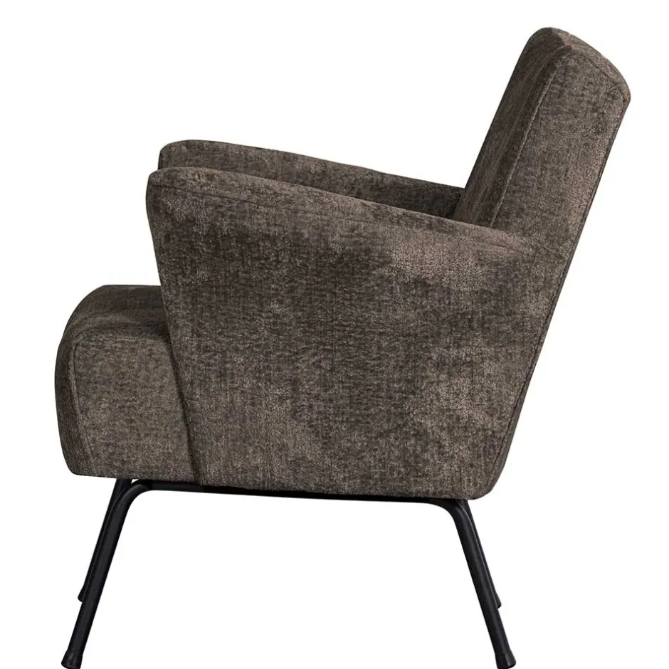 Wohnen Strukturstoff Sessel in Graubraun - Lorenaru