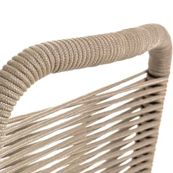 Wohnen Stuhl aus Kordelgeflecht in Hellbraun - Fedora (4er Set)