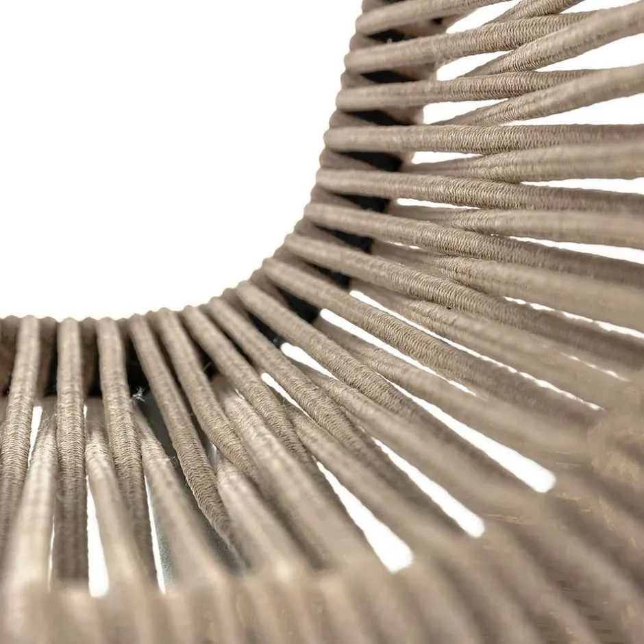 Wohnen Stuhl aus Kordelgeflecht in Hellbraun - Fedora (4er Set)