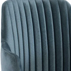 Wohnen Stuhl mit Armlehnen in Blau Webstoff - Romance