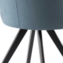 Wohnen Stuhl mit Armlehnen in Blau Webstoff - Romance