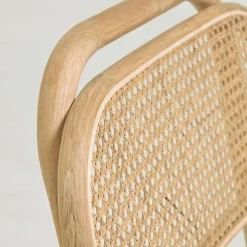 Stuhl mit Wiener Geflecht & Stoffsitz Beige - Fiorenza (2er Set)^Wohnen Outlet